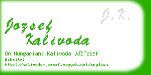 jozsef kalivoda business card